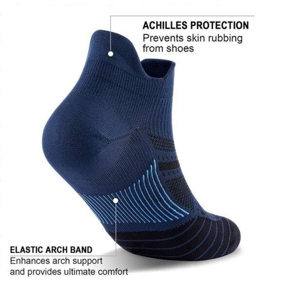 Ankle Compression Sock for Men and Women 2/4/6 Pairs, Low Cut Compression Sock - Picture 5 of 8